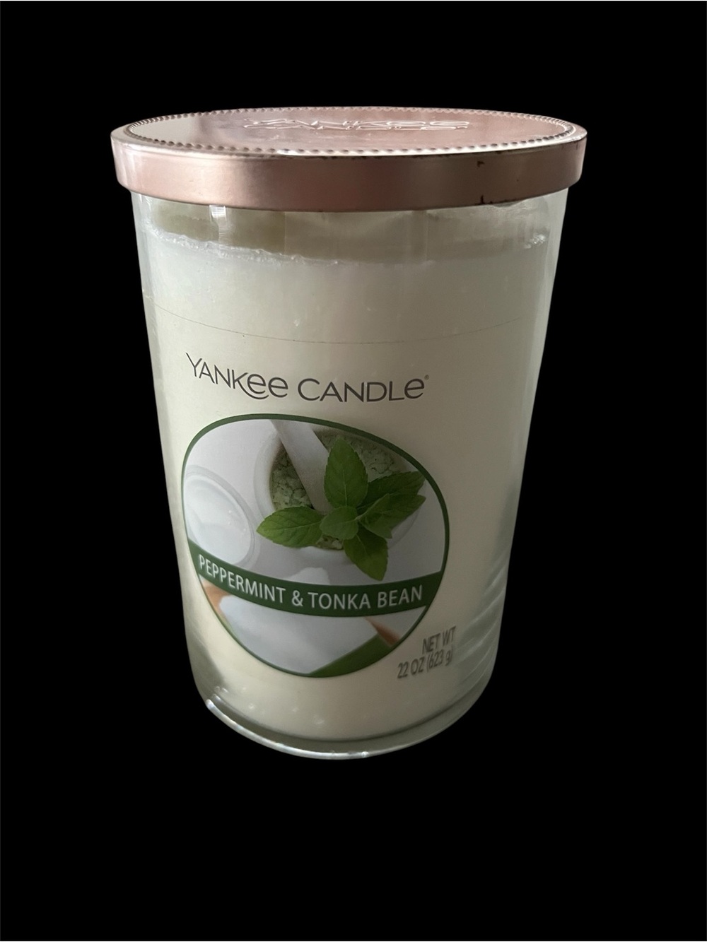 Yankee Candle Peppermint & Tonka Bean Jar Candle with Metal Lid 22 oz